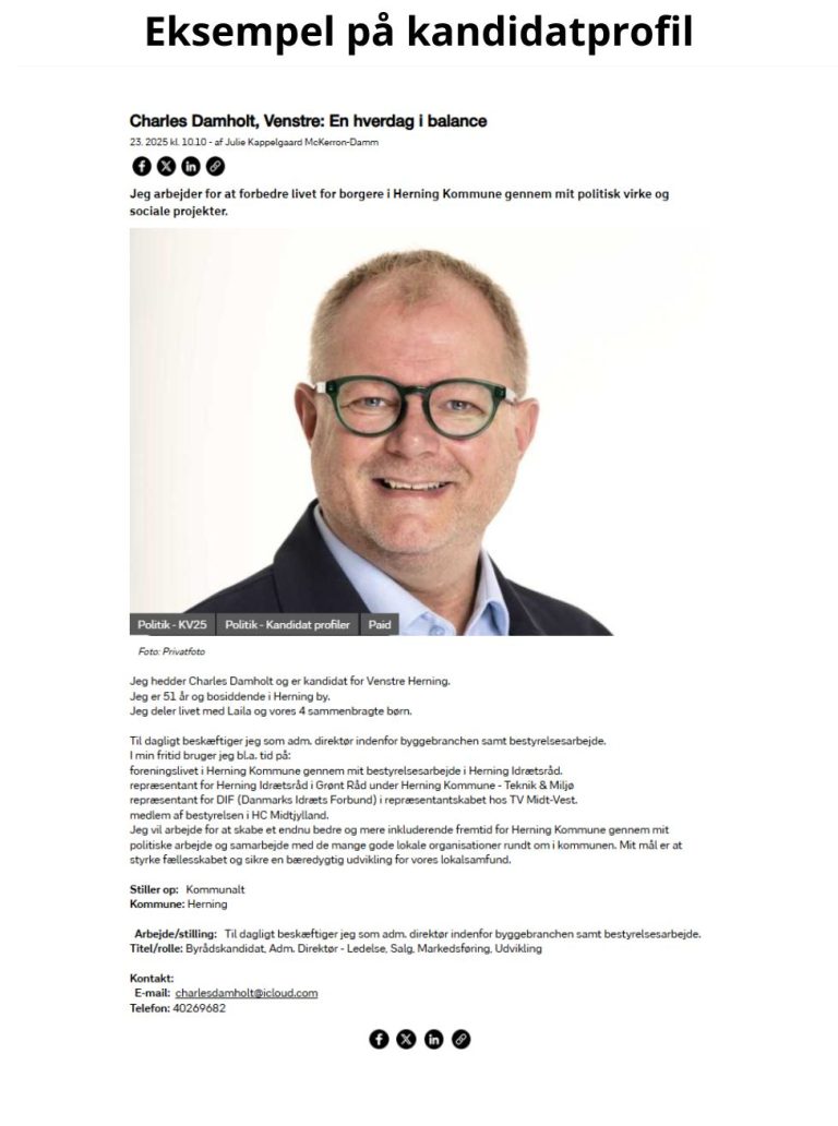 Eksempler på kandidatprofil