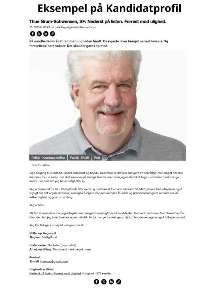 Eksempler på kandidatprofil RV